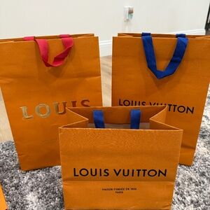 Designer Bags, Boxes, and ribbon